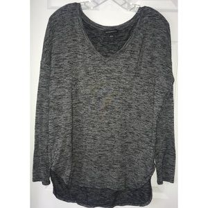 Rock & Republic dark gray v-neck blouse